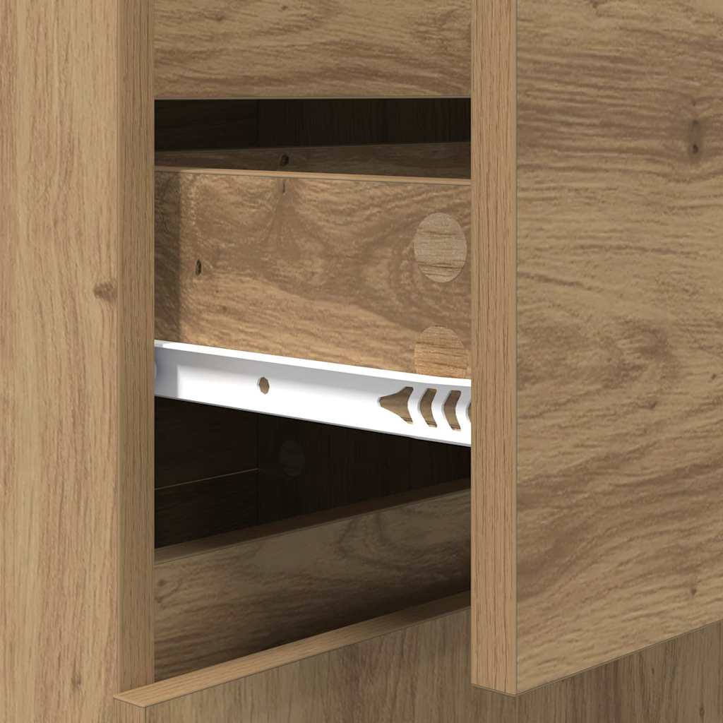 Dressoir Artisan Eiken 40 x 35 x 70 cm Gemonteerd hout en ijzer is nu te koop bij PeponiXL, paradijselijk wonen!