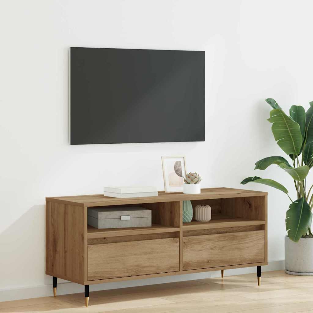TV-kast met lade Artisan Eiken 100 x 34,5 x 44,5 cm is nu te koop bij PeponiXL, paradijselijk wonen!