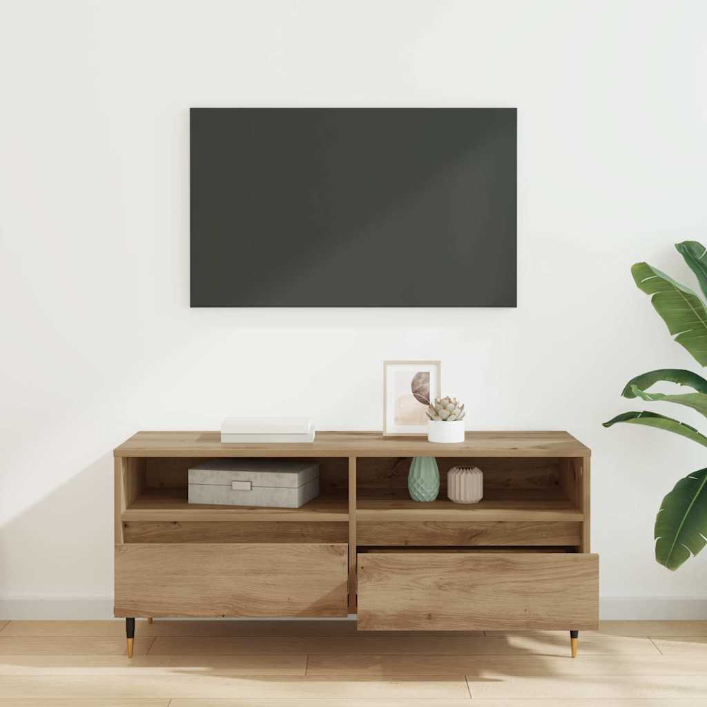 TV-kast met lade Artisan Eiken 100 x 34,5 x 44,5 cm is nu te koop bij PeponiXL, paradijselijk wonen!
