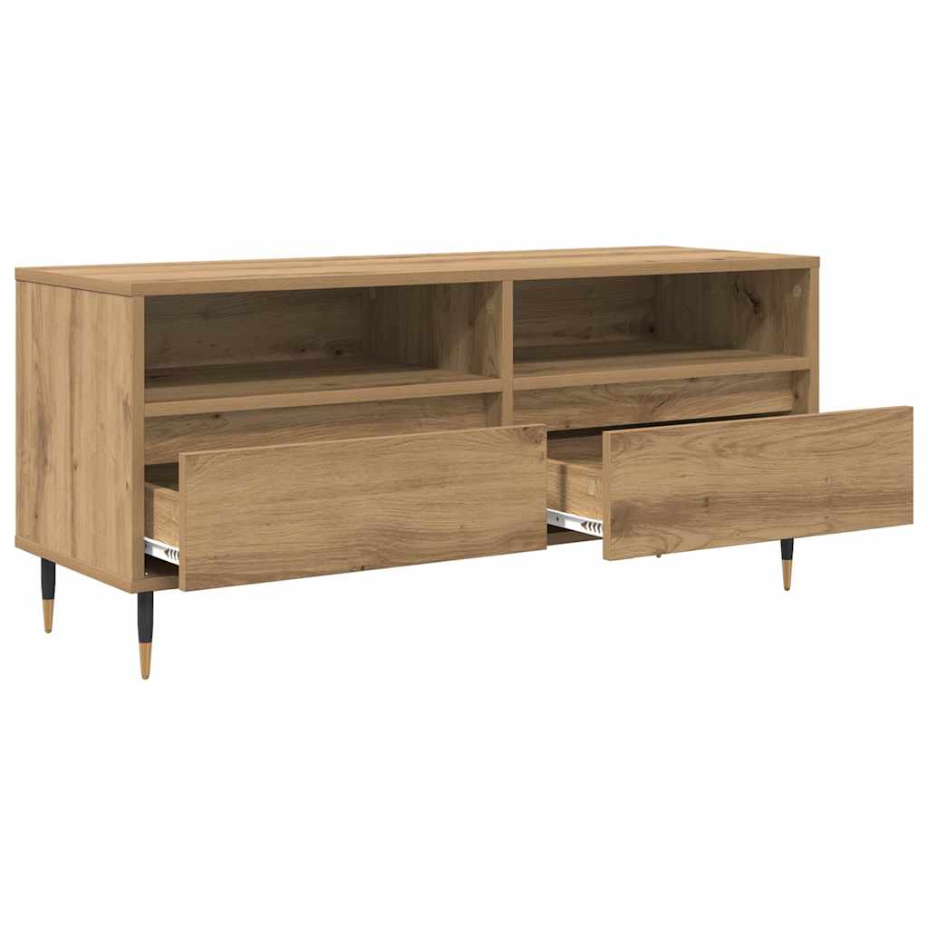 TV-kast met lade Artisan Eiken 100 x 34,5 x 44,5 cm is nu te koop bij PeponiXL, paradijselijk wonen!