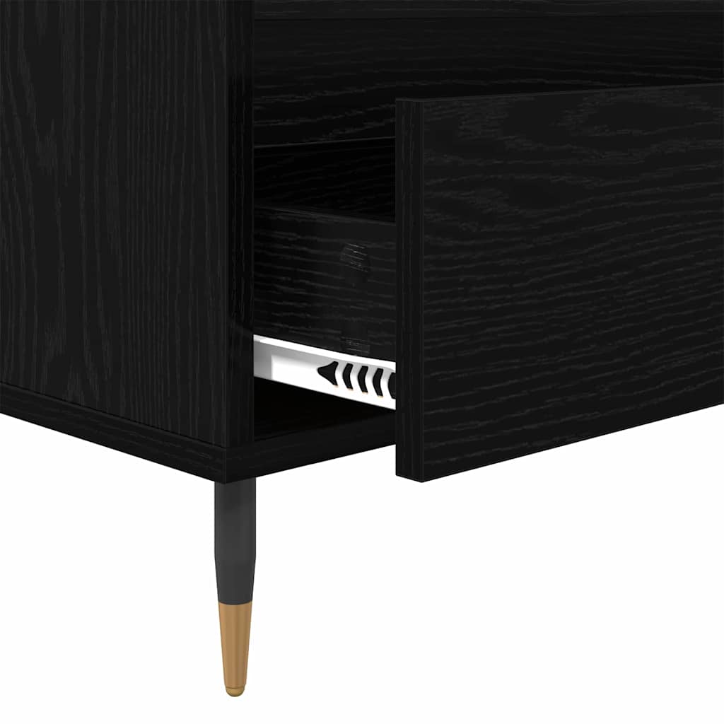 TV-kast met lade Zwart Eiken 100 x 34,5 x 44,5 cm is nu te koop bij PeponiXL, paradijselijk wonen!
