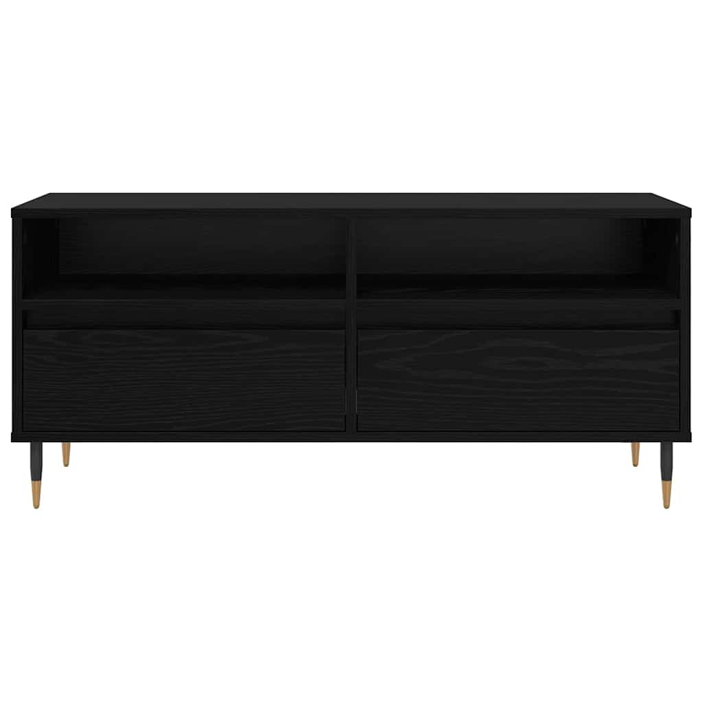 TV-kast met lade Zwart Eiken 100 x 34,5 x 44,5 cm is nu te koop bij PeponiXL, paradijselijk wonen!