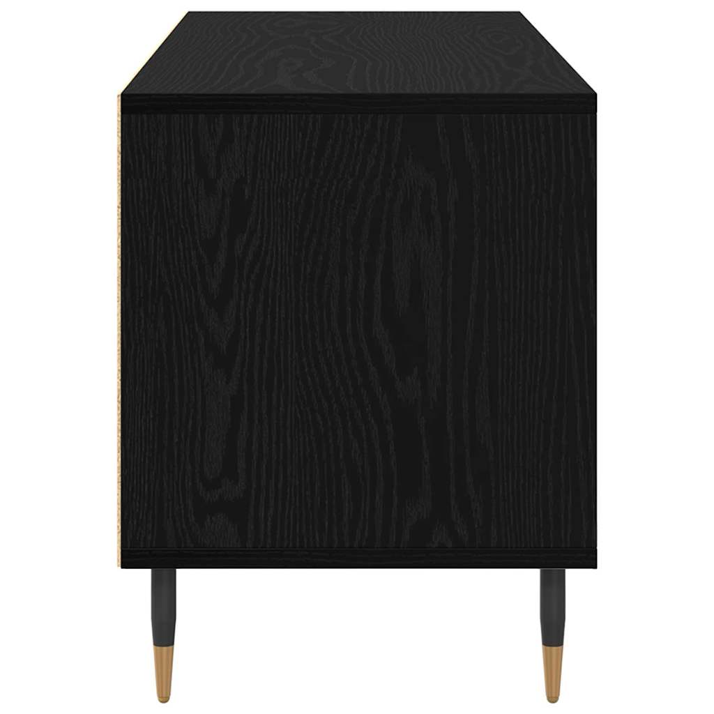 TV-kast met lade Zwart Eiken 100 x 34,5 x 44,5 cm is nu te koop bij PeponiXL, paradijselijk wonen!
