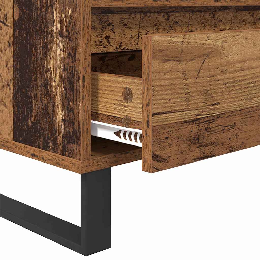 TV-kast Oud Hout 100 x 34,5 x 44,5 cm Gemonteerd hout en ijzer is nu te koop bij PeponiXL, paradijselijk wonen!