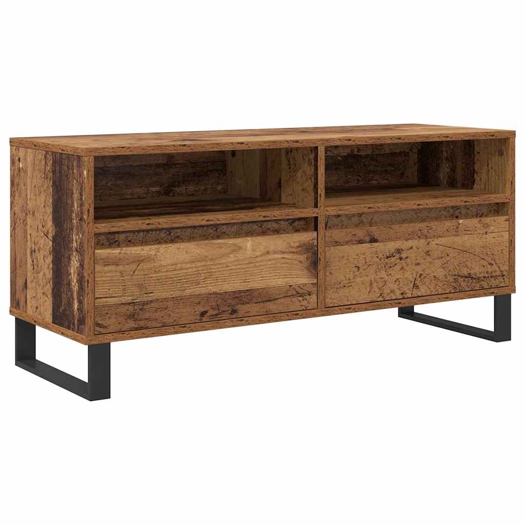 TV-kast Oud Hout 100 x 34,5 x 44,5 cm Gemonteerd hout en ijzer is nu te koop bij PeponiXL, paradijselijk wonen!