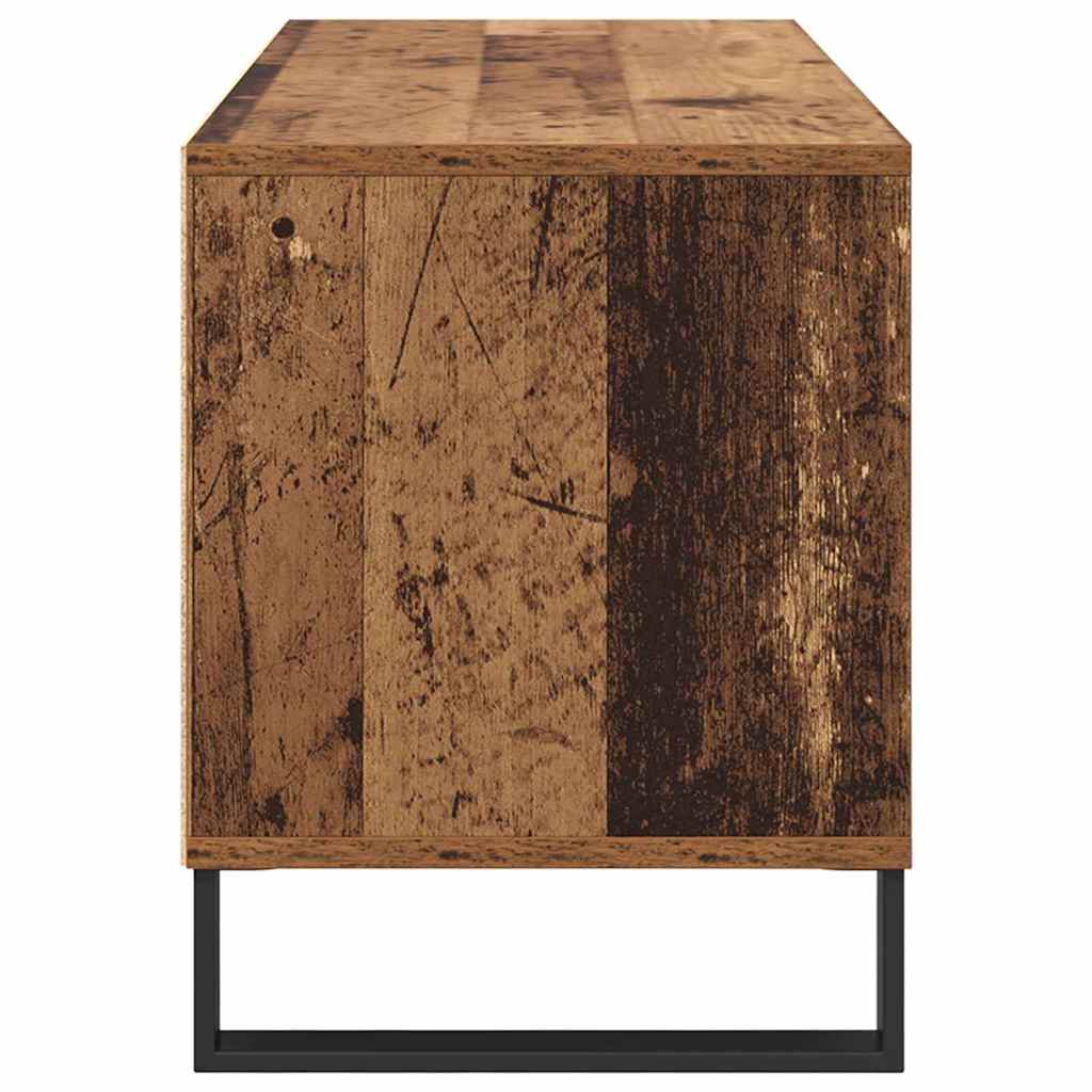 TV-kast Oud Hout 100 x 34,5 x 44,5 cm Gemonteerd hout en ijzer is nu te koop bij PeponiXL, paradijselijk wonen!