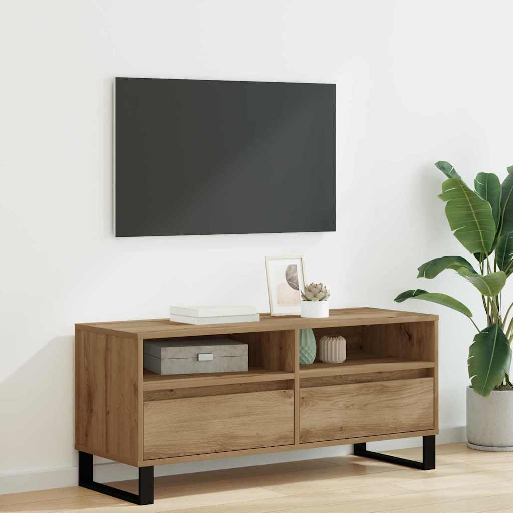 TV-kast met lade Artisan Eiken 100 x 34,5 x 44,5 cm is nu te koop bij PeponiXL, paradijselijk wonen!