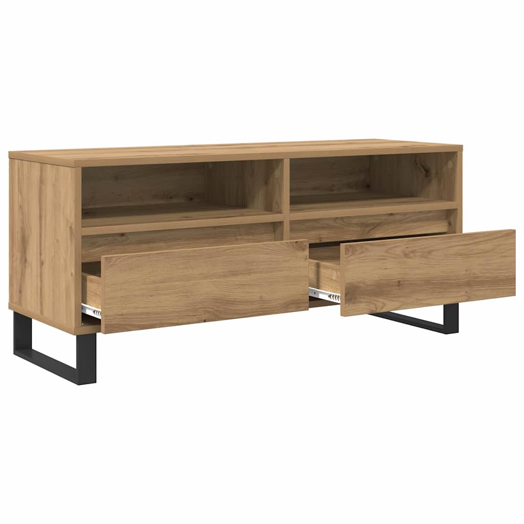 TV-kast met lade Artisan Eiken 100 x 34,5 x 44,5 cm is nu te koop bij PeponiXL, paradijselijk wonen!