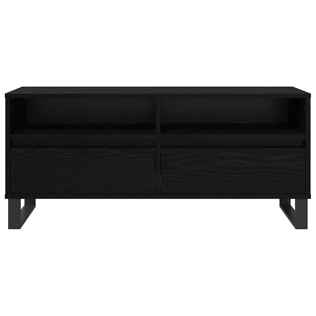 TV-kast met lade Zwart Eiken 100 x 34,5 x 44,5 cm is nu te koop bij PeponiXL, paradijselijk wonen!