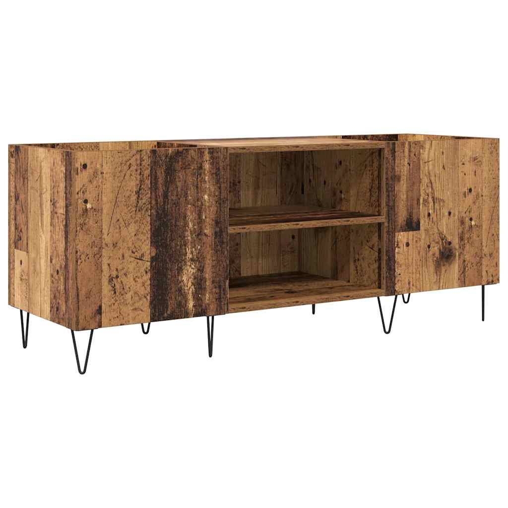 Platenkast Oud Hout 121 x 38 x 48 cm Gemonteerd hout en ijzer is nu te koop bij PeponiXL, paradijselijk wonen!