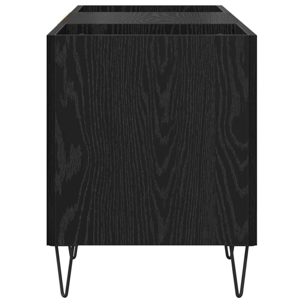 Platenkast met plank met opslag Zwart Eiken 121 x 38 x 48 cm is nu te koop bij PeponiXL, paradijselijk wonen!