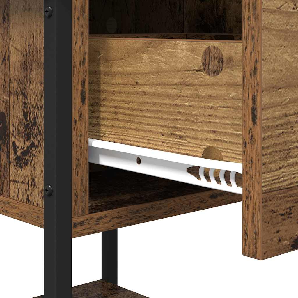 Nachtkastje 2 pcs Oudhout 34 x 35,5 x 45 cm Bewerkt hout is nu te koop bij PeponiXL, paradijselijk wonen!