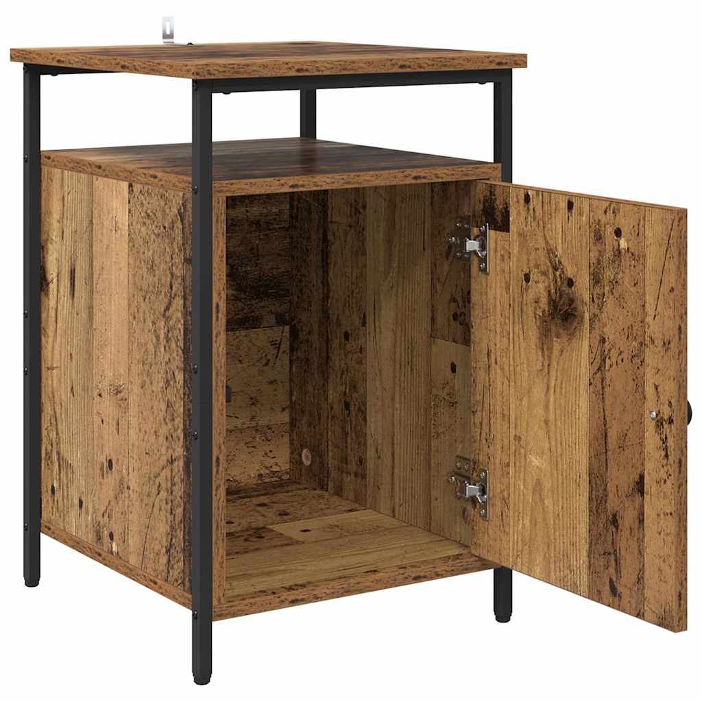 Nachtkastje 2 pcs Oudhout 40 x 42 x 60cm Bewerkt hout is nu te koop bij PeponiXL, paradijselijk wonen!