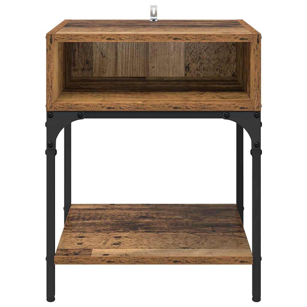 Nachtkastje 2 pcs Oudhout 40 x 40 x 50 cm Bewerkt hout is nu te koop bij PeponiXL, paradijselijk wonen!