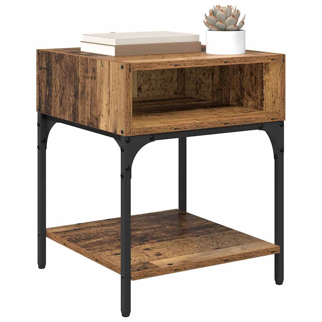 Nachtkastje 2 pcs Oudhout 40 x 40 x 50 cm Bewerkt hout is nu te koop bij PeponiXL, paradijselijk wonen!