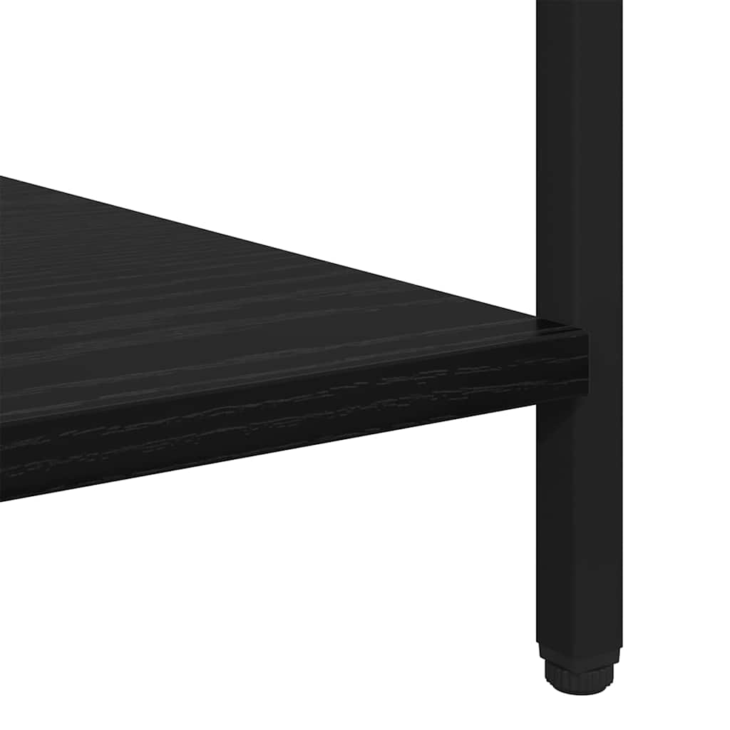 Nachtkastje Zwart Eiken 40 x 40 x 50 cm Bewerkt hout is nu te koop bij PeponiXL, paradijselijk wonen!