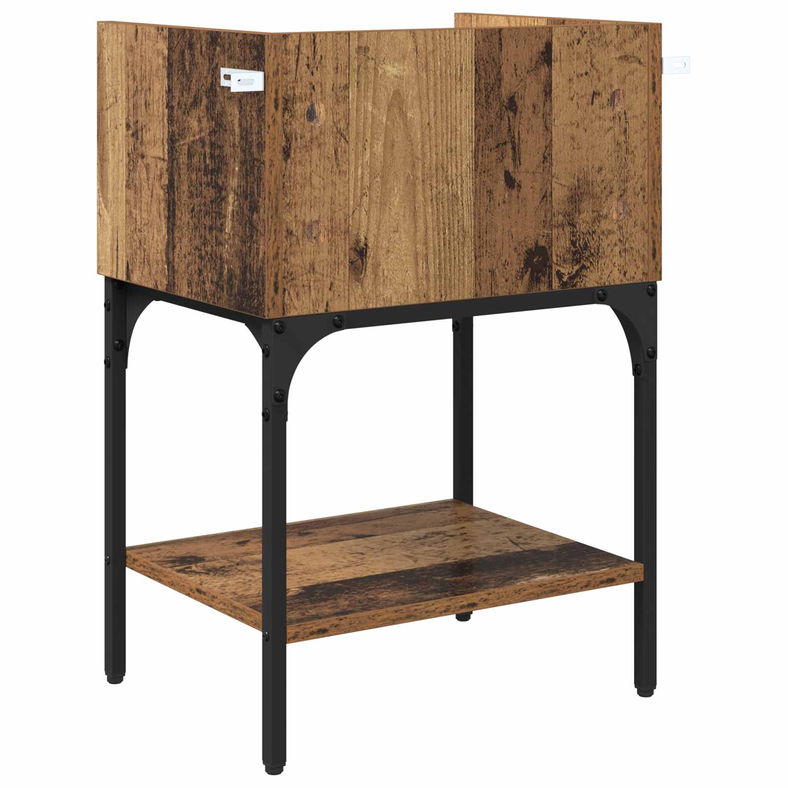 Nachtkastje met lade Oudhout 40 x 29 x 60 cm Bewerkt hout is nu te koop bij PeponiXL, paradijselijk wonen!