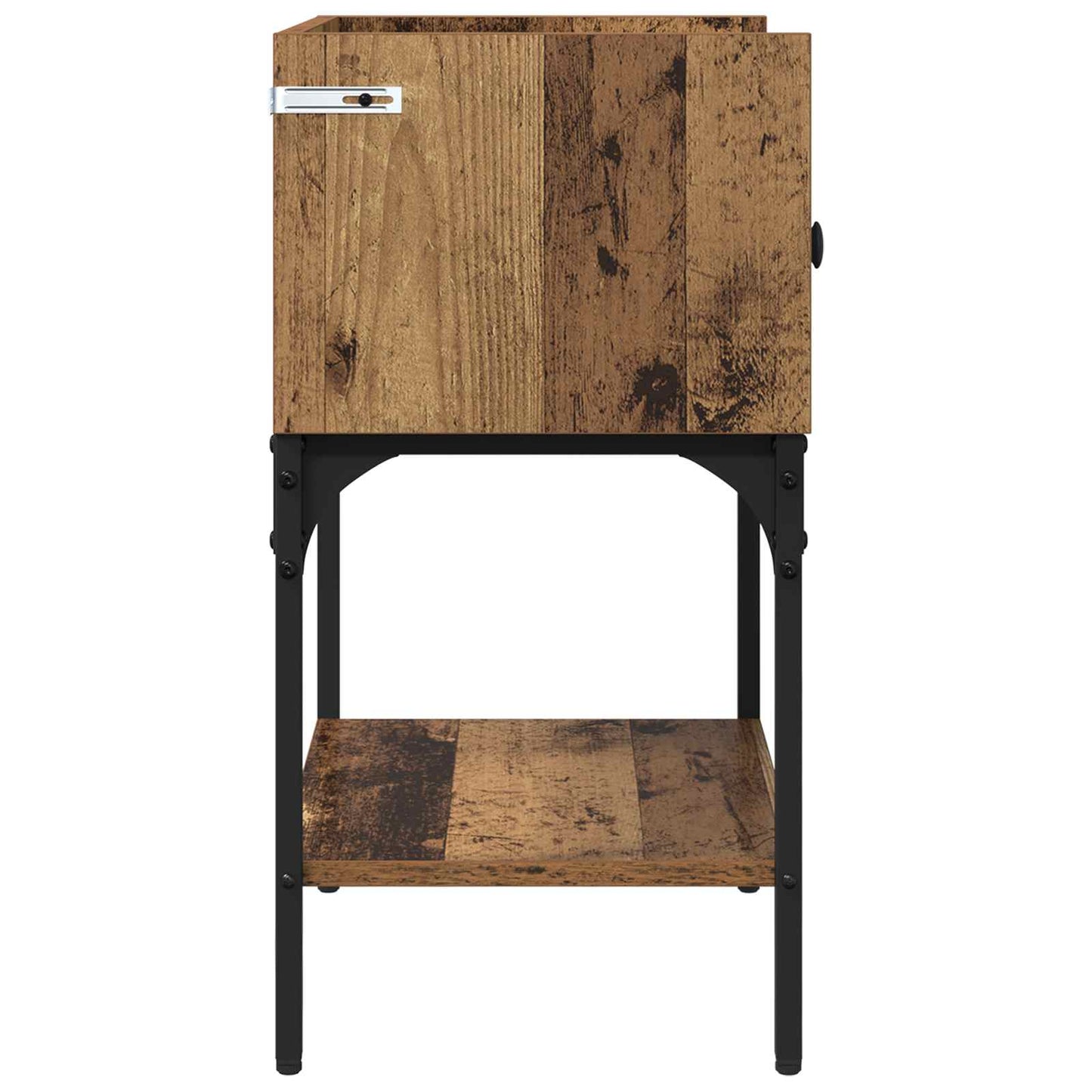 Nachtkastje met lade Oudhout 40 x 29 x 60 cm Bewerkt hout is nu te koop bij PeponiXL, paradijselijk wonen!