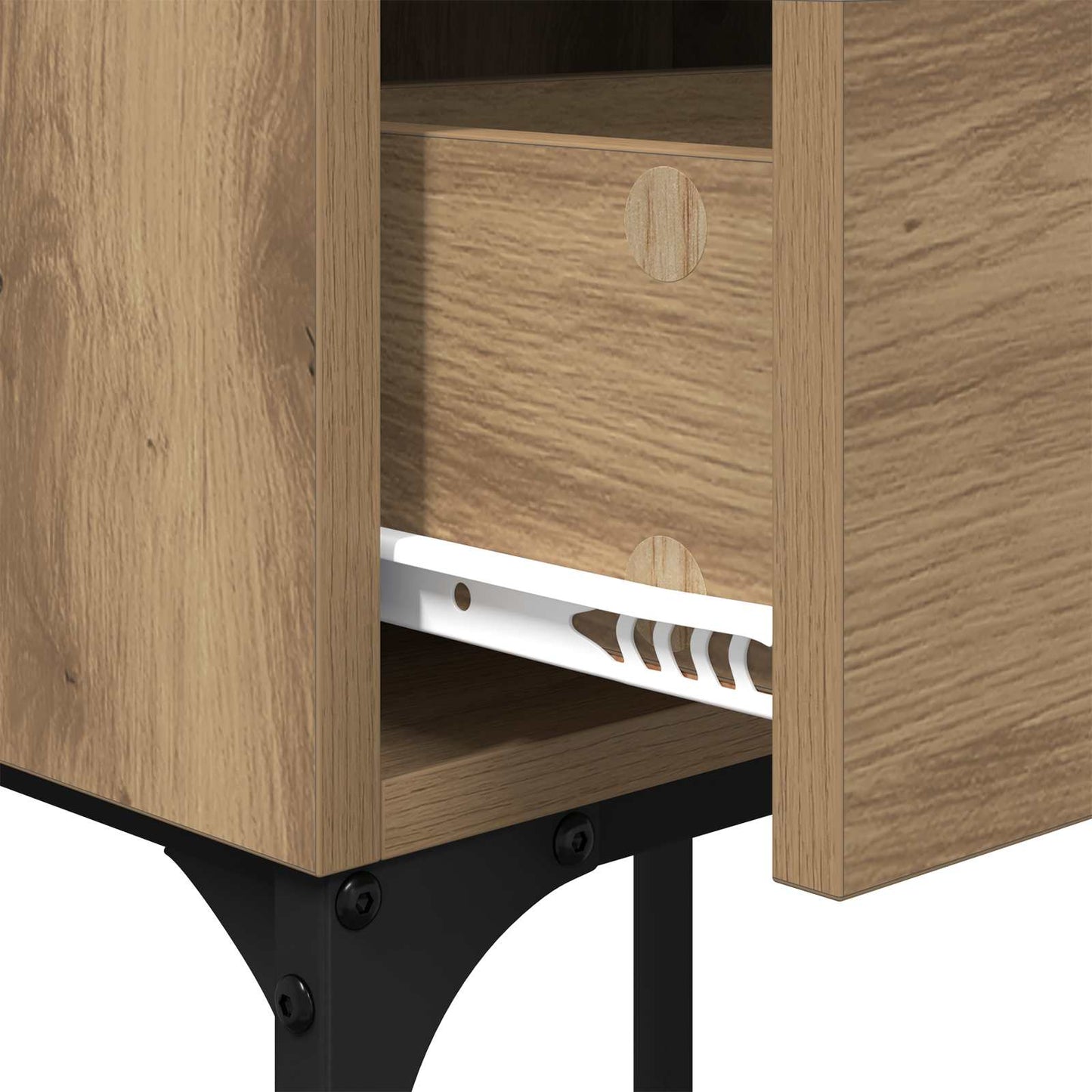 Nachtkastje Artisan Eiken 40 x 29 x 60 cm Bewerkt hout is nu te koop bij PeponiXL, paradijselijk wonen!