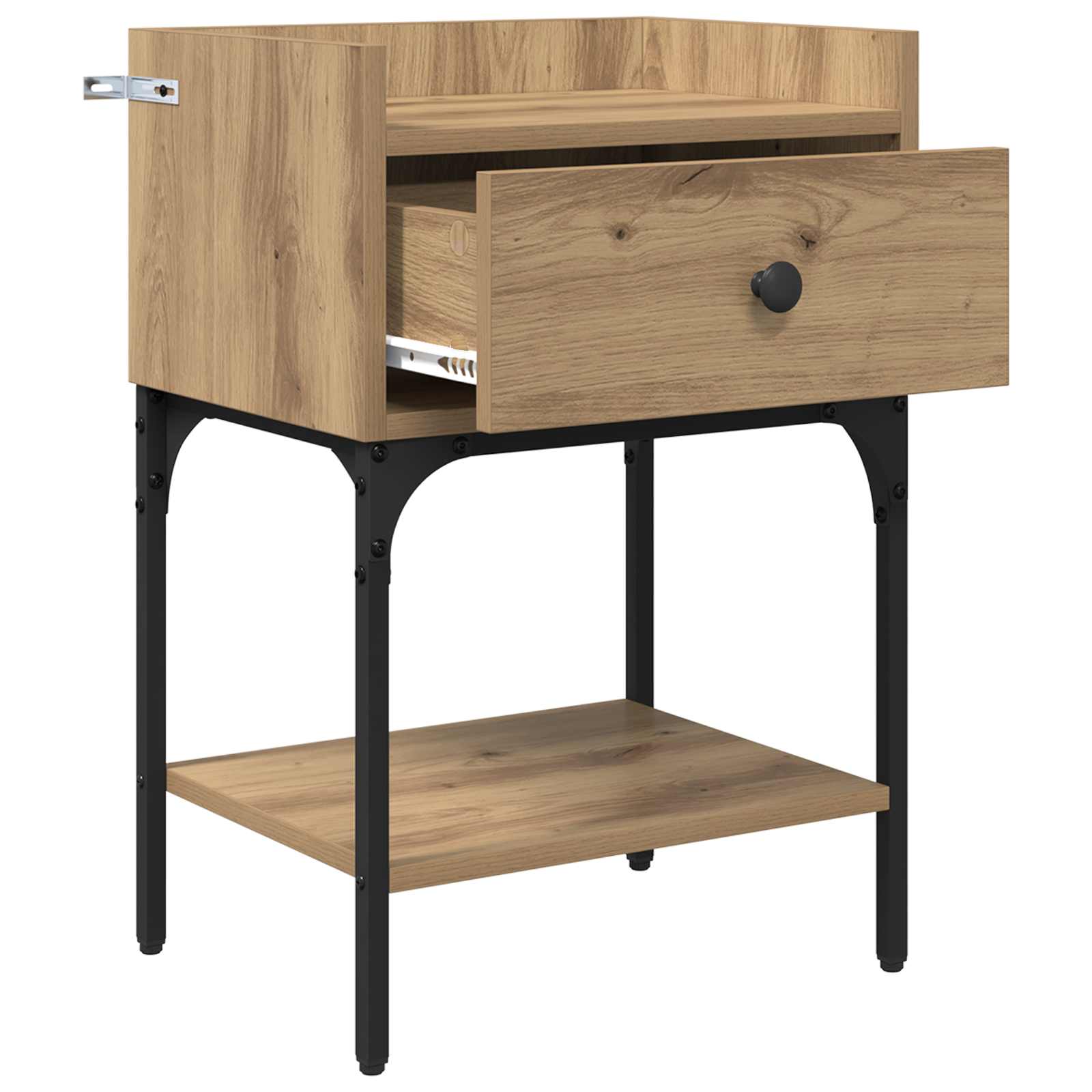 Nachtkastje Artisan Eiken 40 x 29 x 60 cm Bewerkt hout is nu te koop bij PeponiXL, paradijselijk wonen!