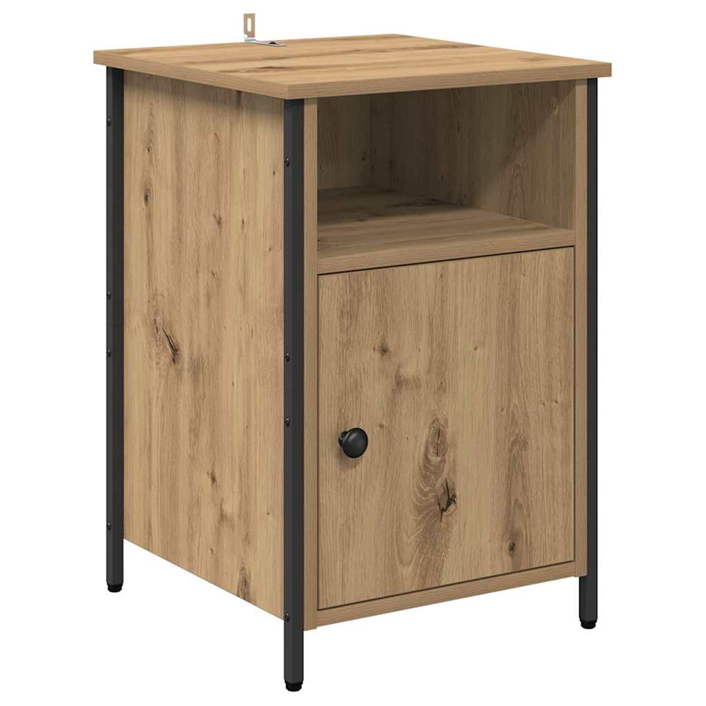 Nachtkastje 2 pcs Artisan Eiken 40 x 42 x 60 cm Bewerkt hout is nu te koop bij PeponiXL, paradijselijk wonen!