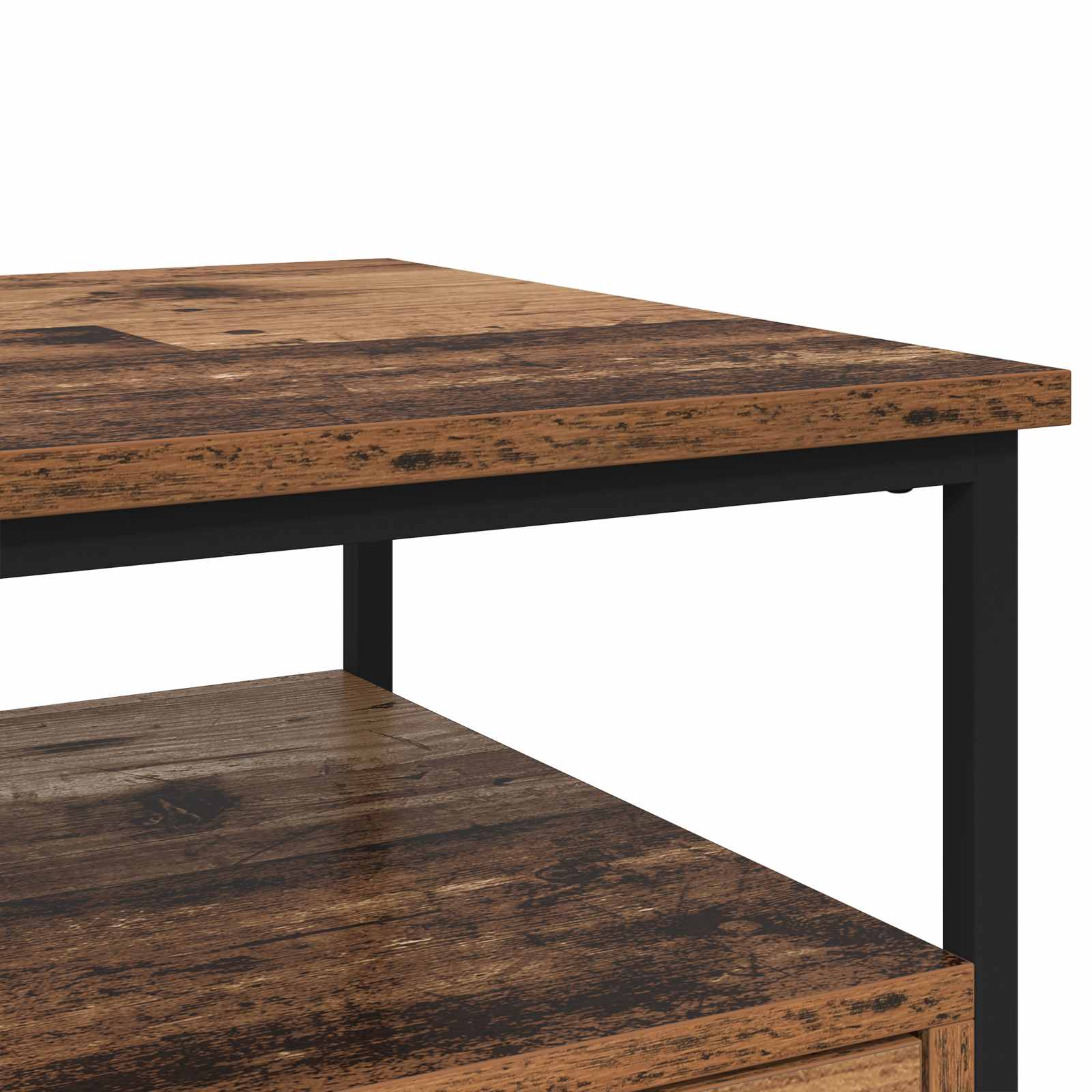 Nachtkastje met lade 2 pcs Oudhout 40 x 42 x 56 cm Bewerkt hout is nu te koop bij PeponiXL, paradijselijk wonen!