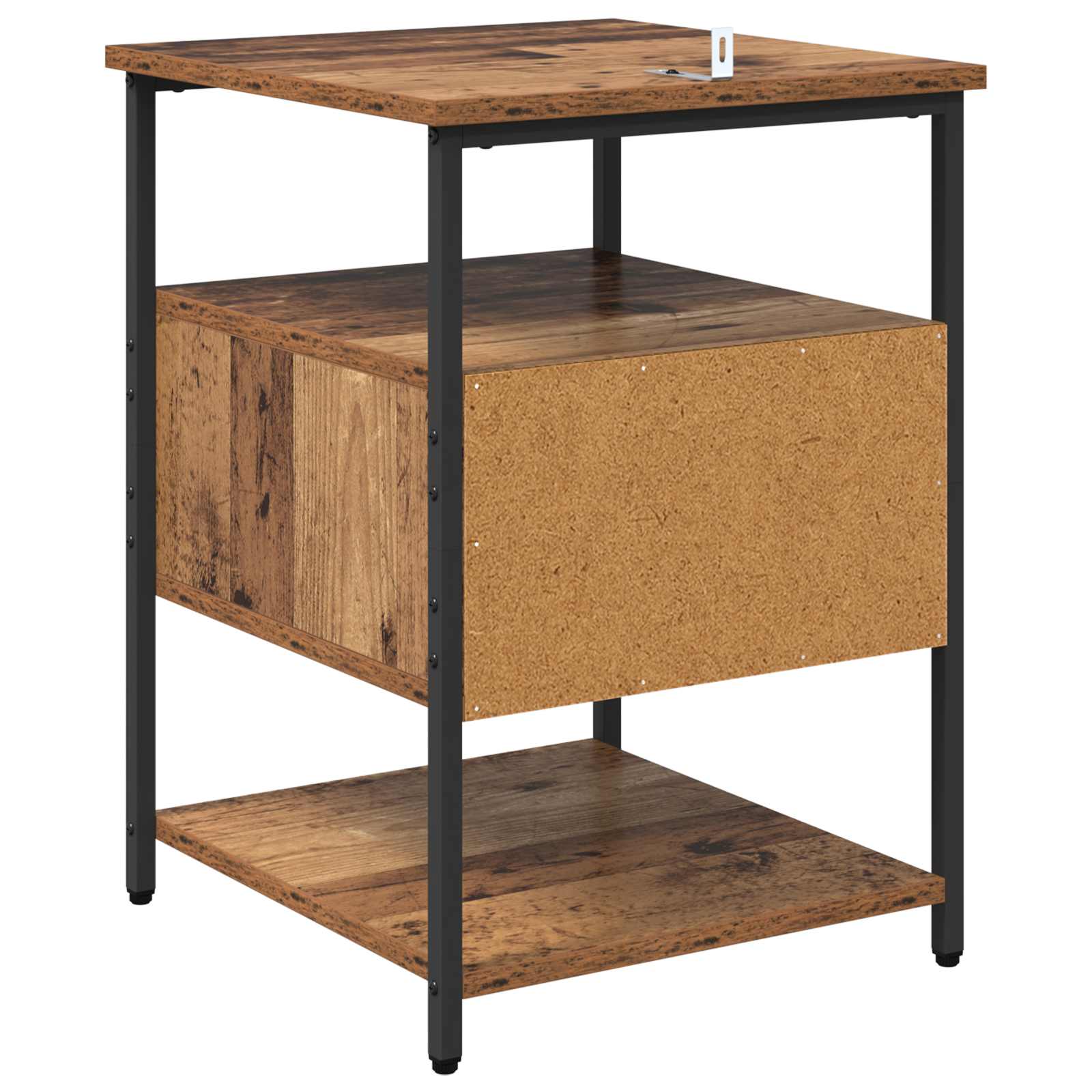 Nachtkastje met lade 2 pcs Oudhout 40 x 42 x 56 cm Bewerkt hout is nu te koop bij PeponiXL, paradijselijk wonen!