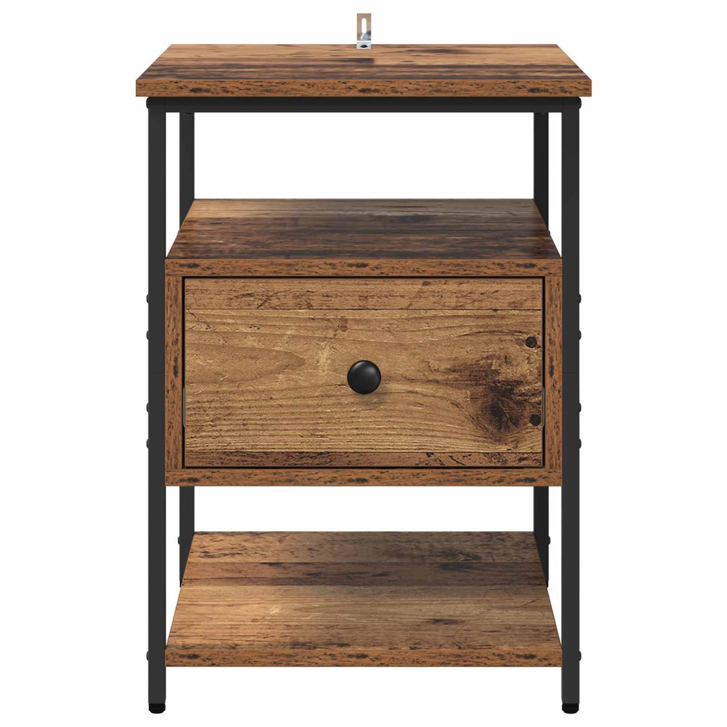 Nachtkastje met lade 2 pcs Oudhout 40 x 42 x 56 cm Bewerkt hout is nu te koop bij PeponiXL, paradijselijk wonen!