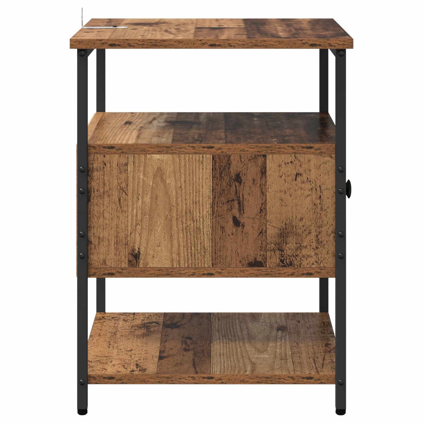 Nachtkastje met lade 2 pcs Oudhout 40 x 42 x 56 cm Bewerkt hout is nu te koop bij PeponiXL, paradijselijk wonen!