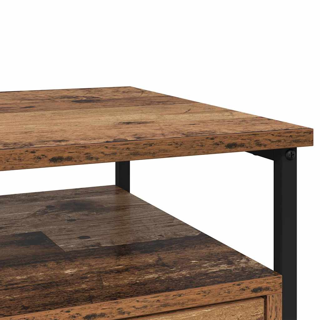 Nachtkastje met lade Oudhout 40 x 42 x 55 cm Bewerkt hout is nu te koop bij PeponiXL, paradijselijk wonen!