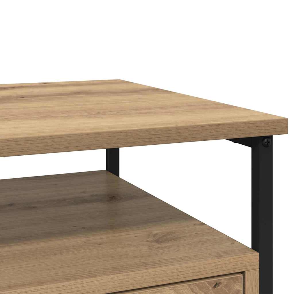 Nachtkastje met lade Artisan Eiken 40 x 42 x 55 cm Bewerkt hout is nu te koop bij PeponiXL, paradijselijk wonen!