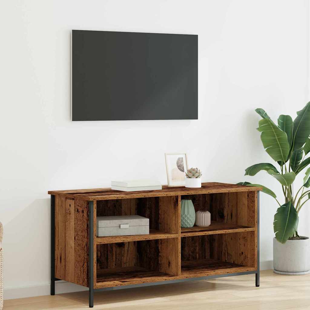 TV-kast Oud Hout 100 x 40 x 50 cm Bewerkt hout is nu te koop bij PeponiXL, paradijselijk wonen!