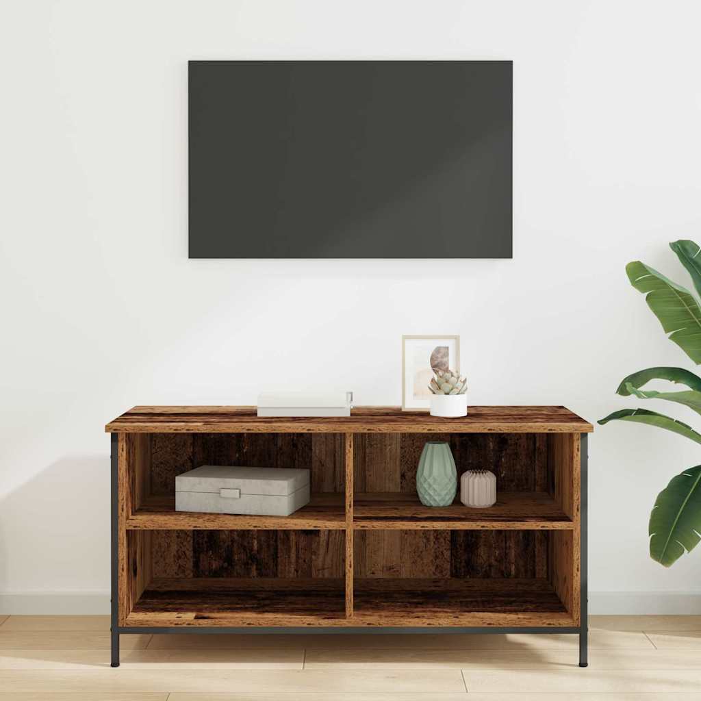 TV-kast Oud Hout 100 x 40 x 50 cm Bewerkt hout is nu te koop bij PeponiXL, paradijselijk wonen!