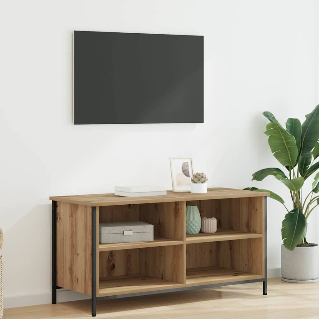 TV-kast Artisan Eiken 100 x 40 x 50 cm Bewerkt hout is nu te koop bij PeponiXL, paradijselijk wonen!