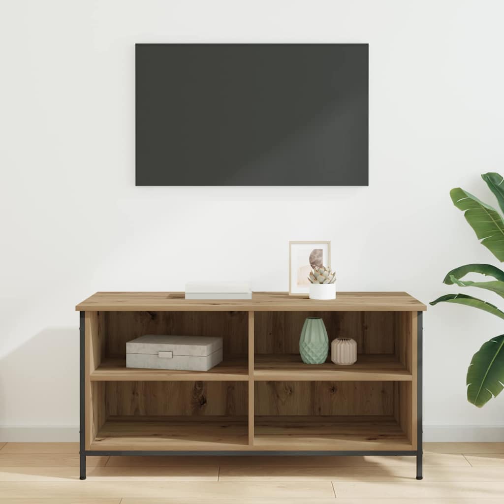 TV-kast Artisan Eiken 100 x 40 x 50 cm Bewerkt hout is nu te koop bij PeponiXL, paradijselijk wonen!