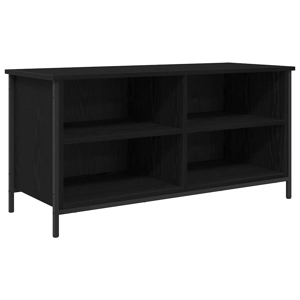 TV-kast Zwart Eiken 100 x 40 x 50 cm Bewerkt hout is nu te koop bij PeponiXL, paradijselijk wonen!