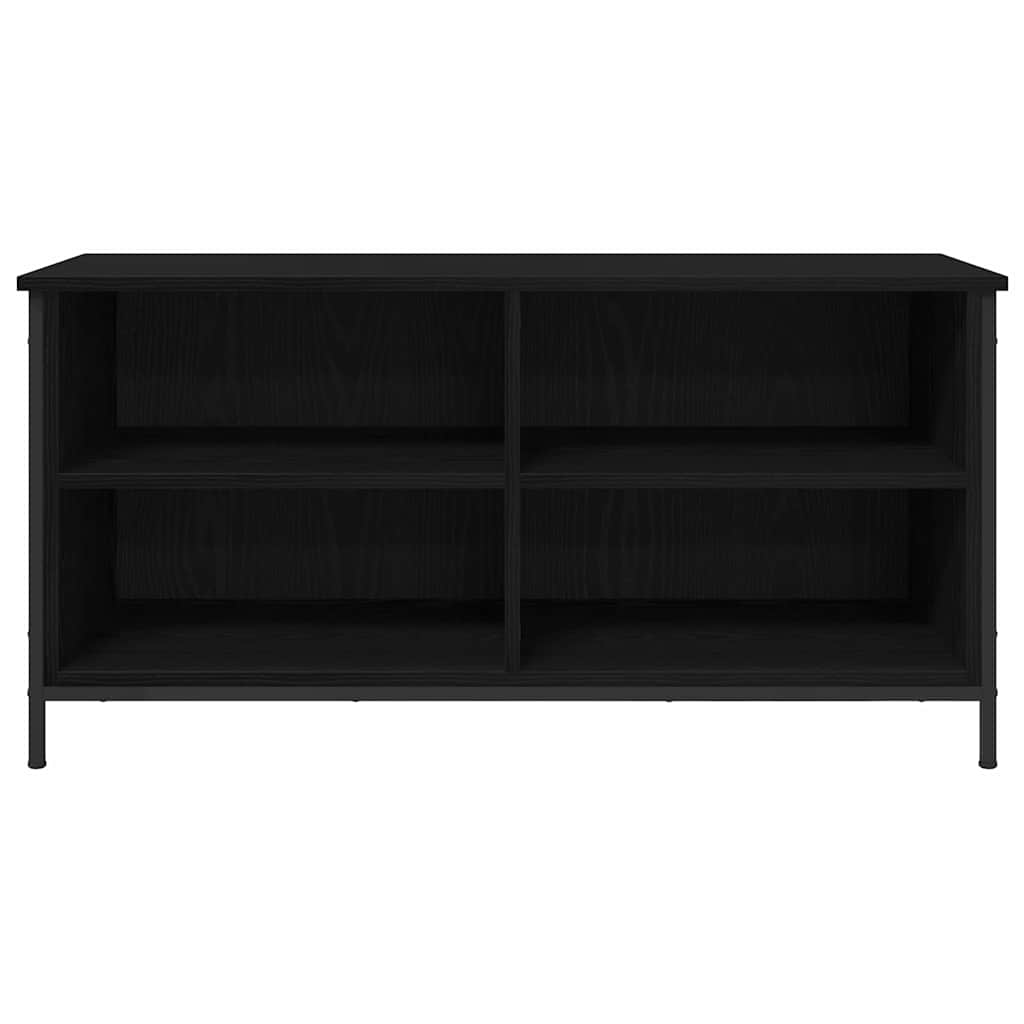 TV-kast Zwart Eiken 100 x 40 x 50 cm Bewerkt hout is nu te koop bij PeponiXL, paradijselijk wonen!