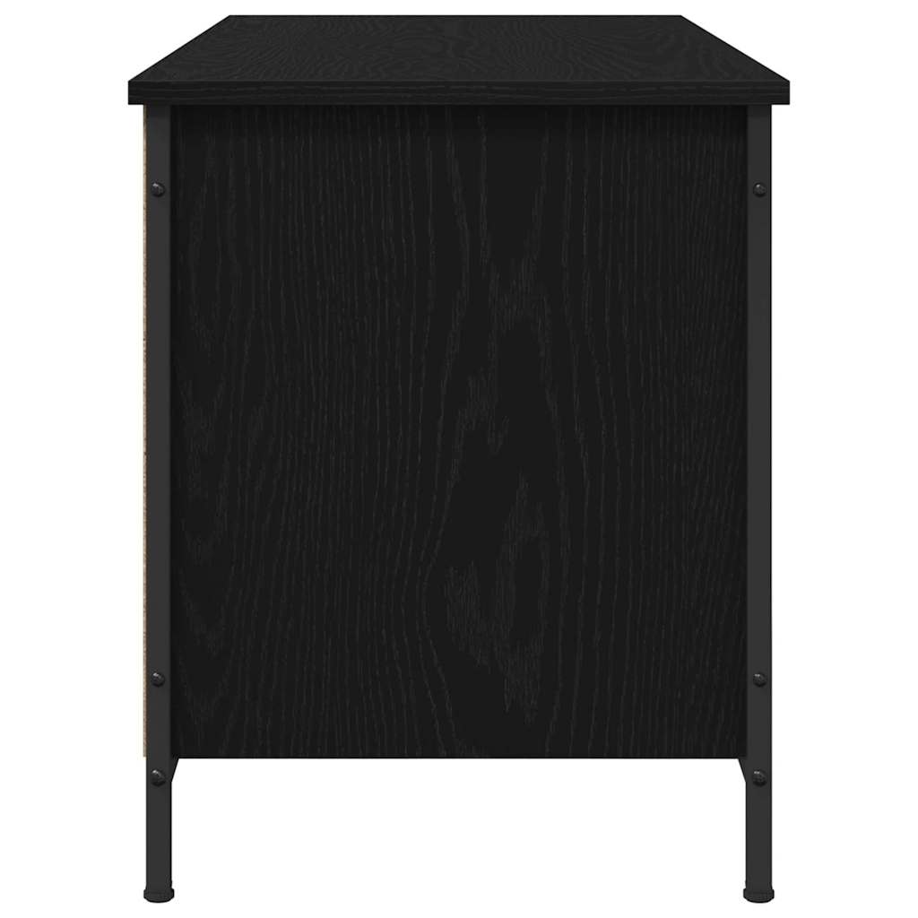 TV-kast Zwart Eiken 100 x 40 x 50 cm Bewerkt hout is nu te koop bij PeponiXL, paradijselijk wonen!