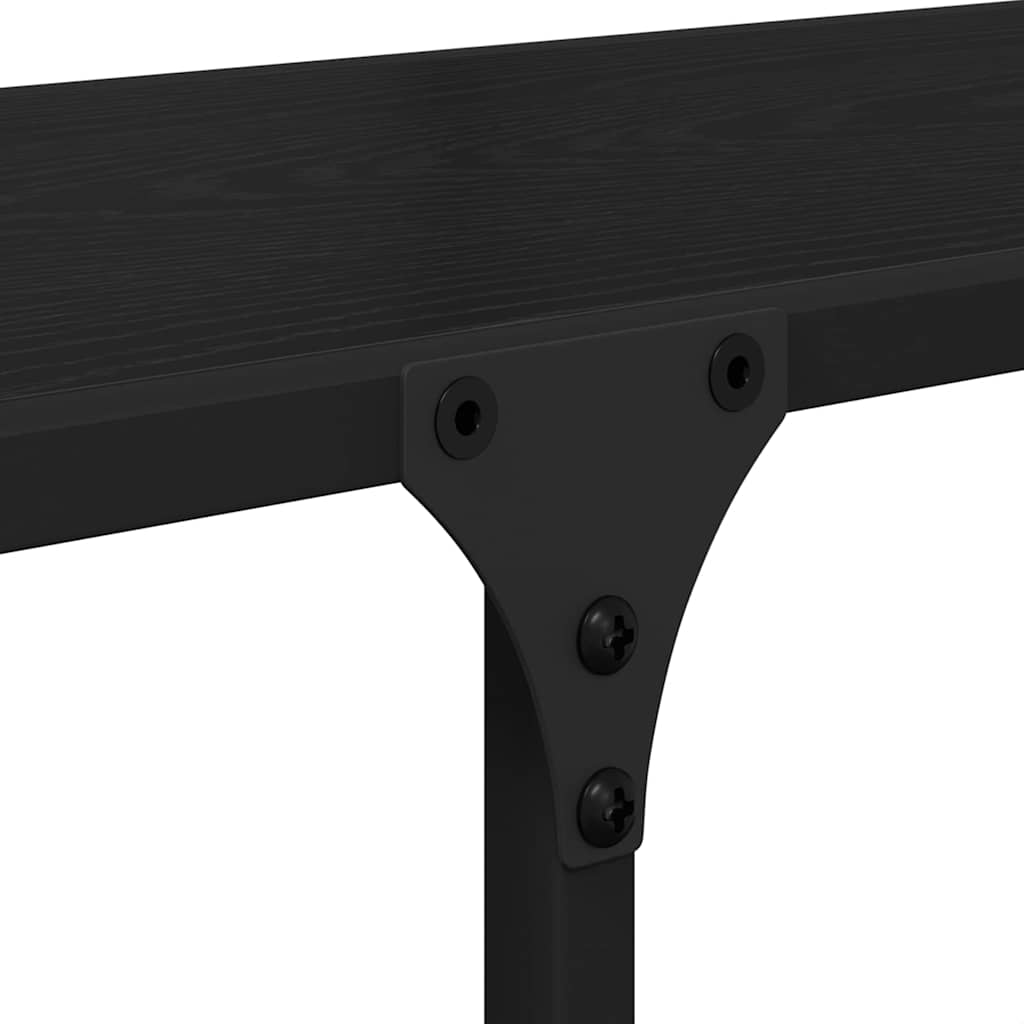 Boekenkast Zwart eiken 100 x 32 x 170 cm Bewerkt hout is nu te koop bij PeponiXL, paradijselijk wonen!