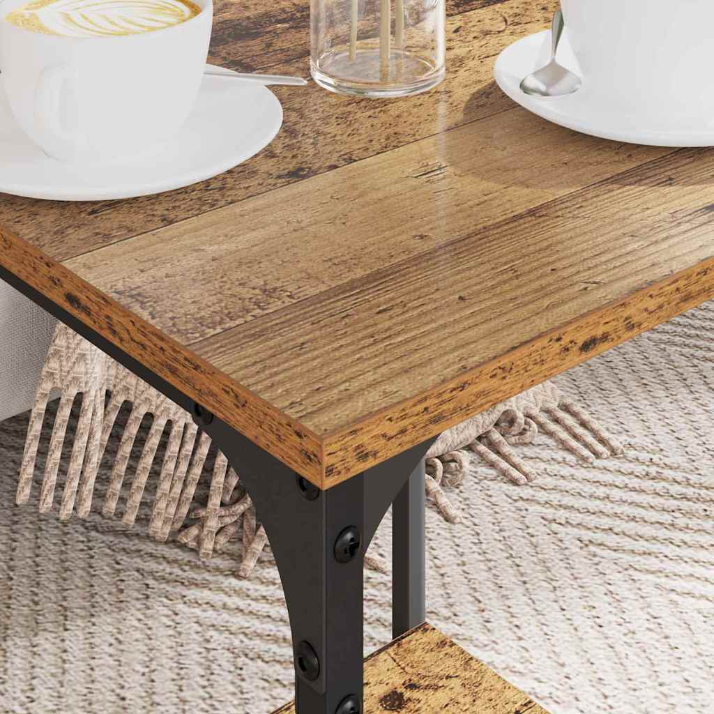 Salontafel Oud Hout 40 x 40 x 55 cm Bewerkt hout is nu te koop bij PeponiXL, paradijselijk wonen!