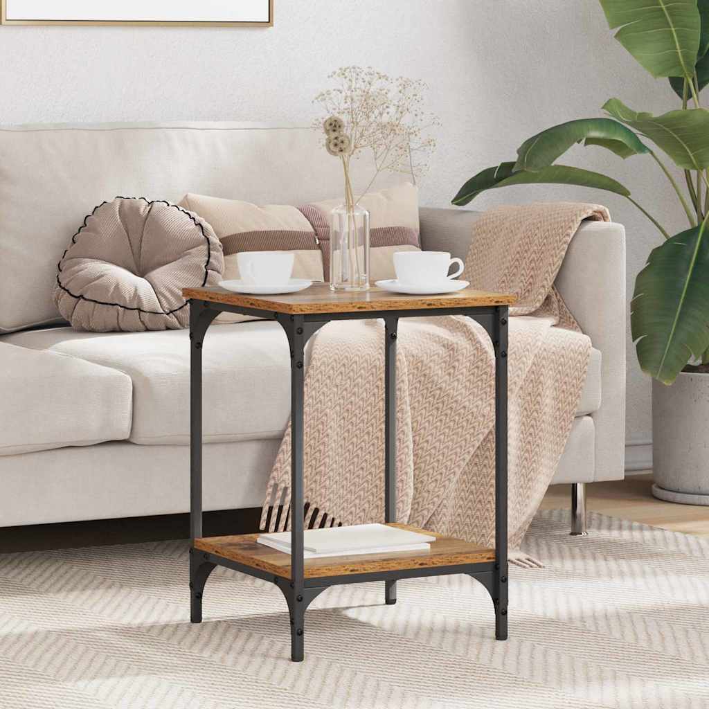 Salontafel Oud Hout 40 x 40 x 55 cm Bewerkt hout is nu te koop bij PeponiXL, paradijselijk wonen!