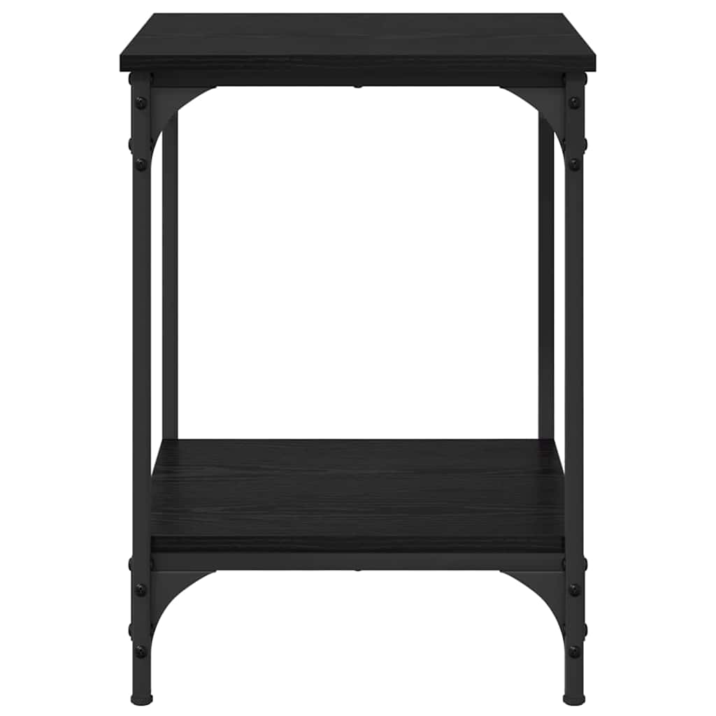 Salontafel Zwart Eiken 40 x 40 x 55 cm Bewerkt hout is nu te koop bij PeponiXL, paradijselijk wonen!