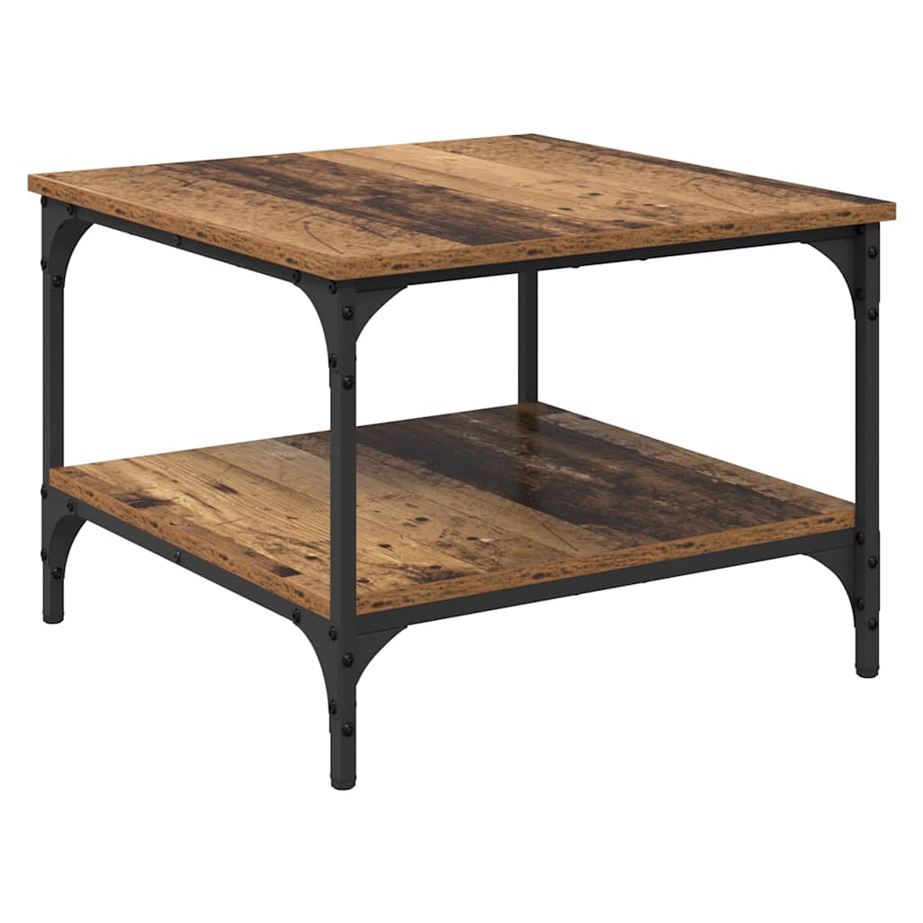 Salontafel Oud Hout 55 x 55 x 40 cm Bewerkt hout is nu te koop bij PeponiXL, paradijselijk wonen!