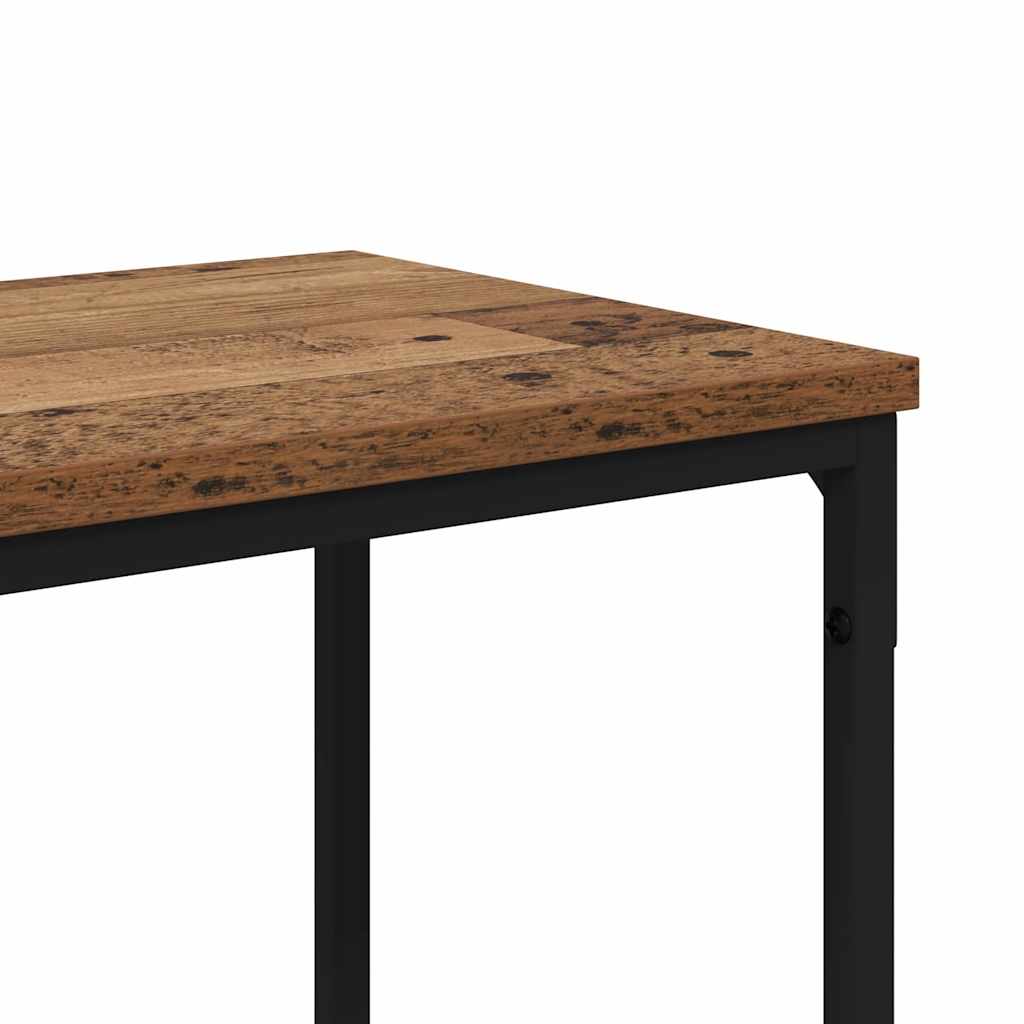 Wandtafel met plank Oudhout 180 x 30 x 75 cm Bewerkt hout is nu te koop bij PeponiXL, paradijselijk wonen!