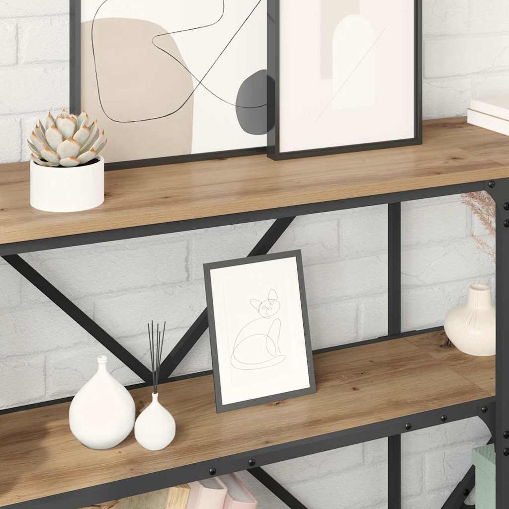 Wandtafel met plank Artisan Eiken 180 x 30 x 75 cm Bewerkt hout is nu te koop bij PeponiXL, paradijselijk wonen!