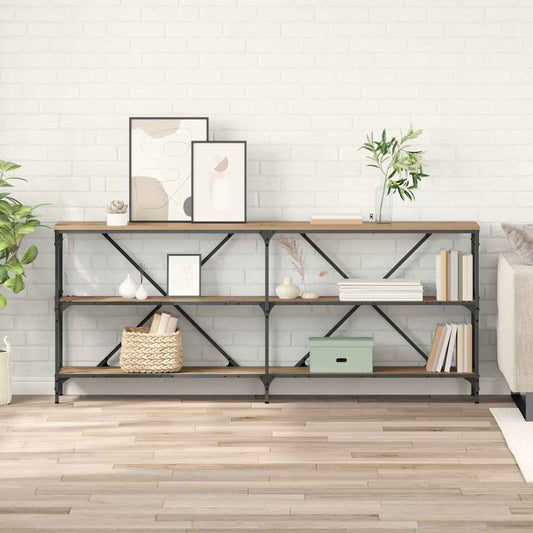 Wandtafel met plank Artisan Eiken 180 x 30 x 75 cm Bewerkt hout is nu te koop bij PeponiXL, paradijselijk wonen!
