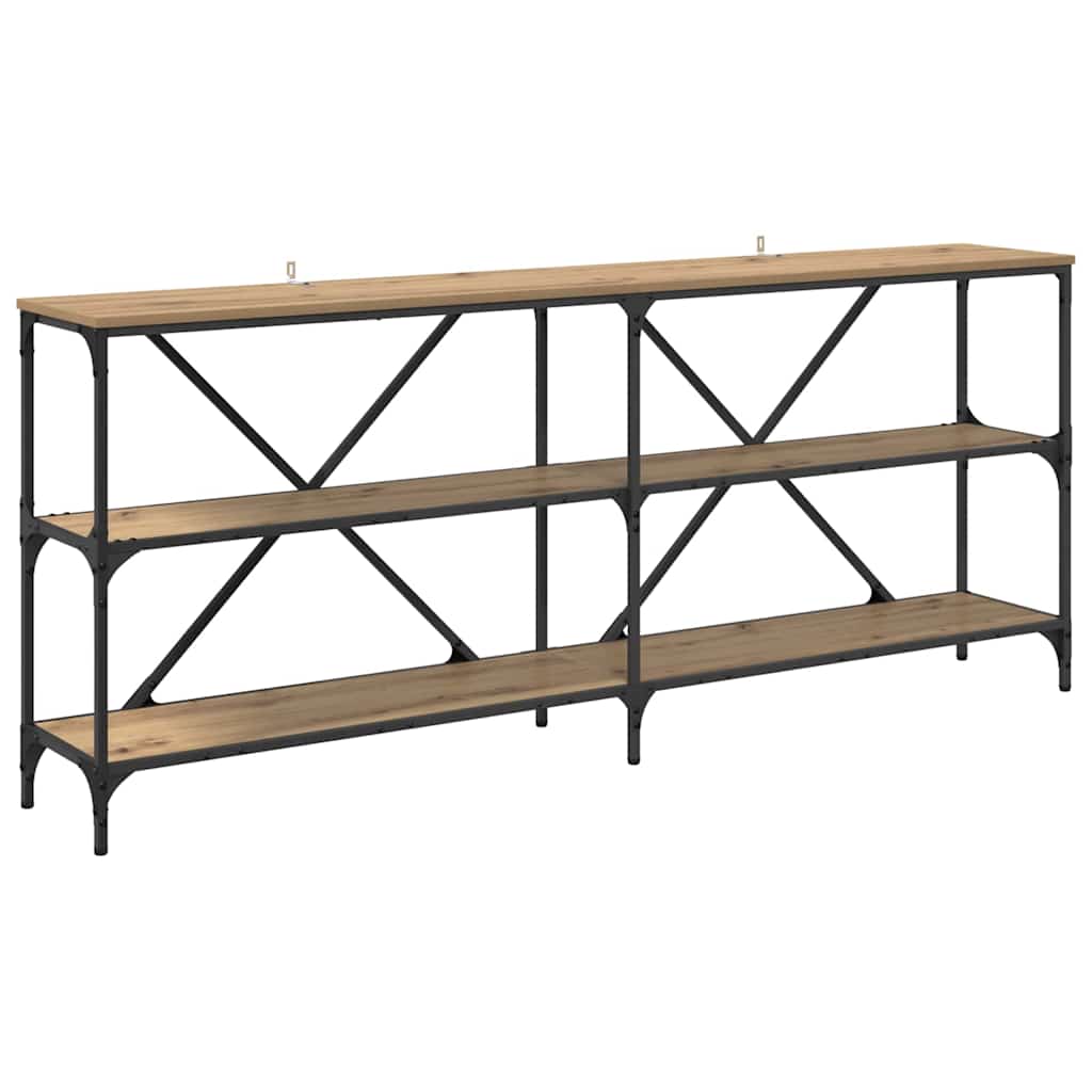 Wandtafel met plank Artisan Eiken 180 x 30 x 75 cm Bewerkt hout is nu te koop bij PeponiXL, paradijselijk wonen!