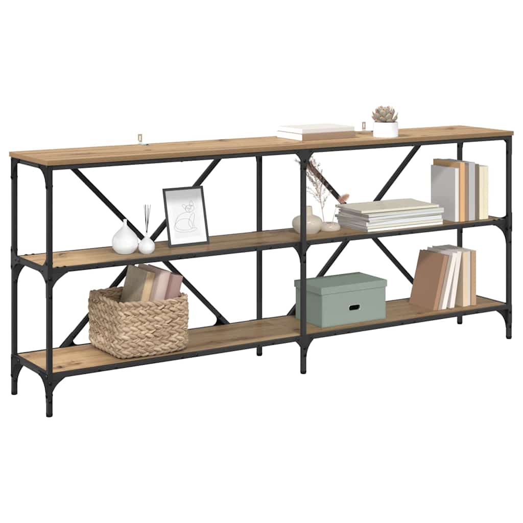 Wandtafel met plank Artisan Eiken 180 x 30 x 75 cm Bewerkt hout is nu te koop bij PeponiXL, paradijselijk wonen!