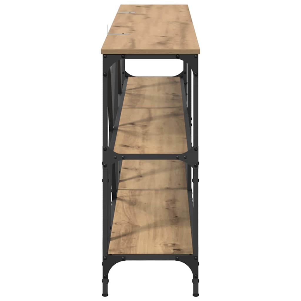 Wandtafel met plank Artisan Eiken 180 x 30 x 75 cm Bewerkt hout is nu te koop bij PeponiXL, paradijselijk wonen!