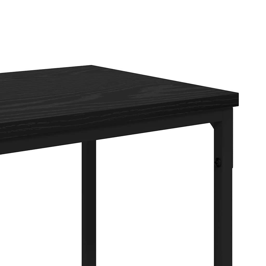 Wandtafel met plank Zwart Eiken 180 x 30 x 75 cm Bewerkt hout is nu te koop bij PeponiXL, paradijselijk wonen!